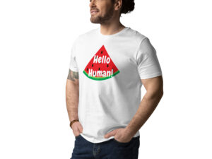 Hello Human - Watermelon - Unisex organic cotton t-shirt